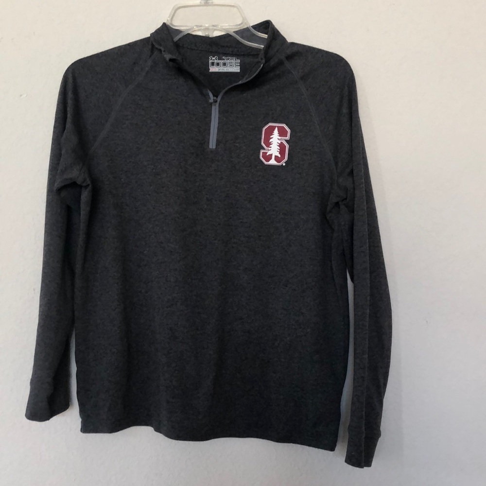 Youth Stanford under armor three-quarter zip shirt